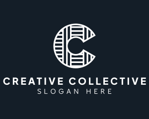 Modern Pattern Brand Letter C logo design