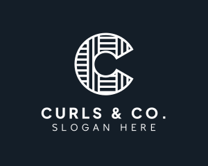 Modern Pattern Brand Letter C logo design