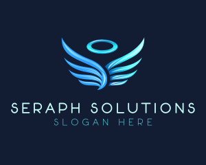 Seraph - Cold Wing Halo logo design