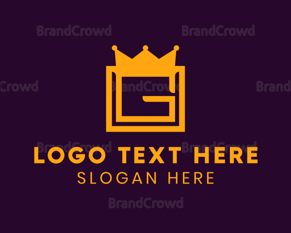 Golden Crown Letter G Logo