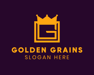 Golden Crown Letter G logo design