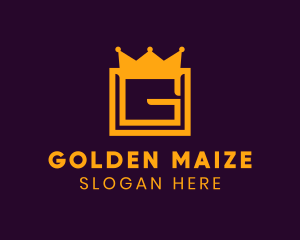 Golden Crown Letter G logo design