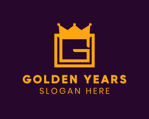 Golden Crown Letter G logo design