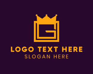 Royalty - Golden Crown Letter G logo design