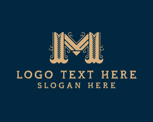 Fashion - Art Deco Boutique Letter M logo design