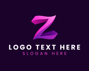 Company - 3D Creative Abstract Letter Z logo design