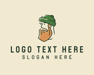 Lumberjack - Hipster Man Beard logo design