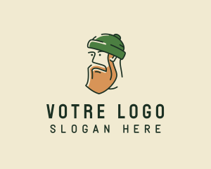 Hipster Man Beard Logo