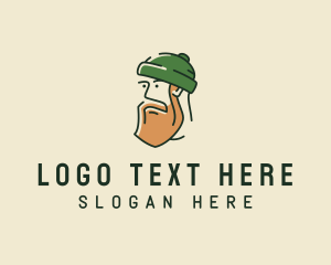 Hipster Man Beard Logo