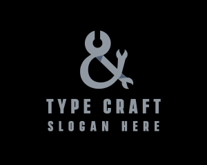 Industrial Wrench Ampersand logo design