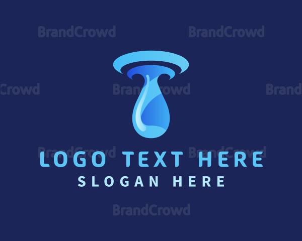 Liquid Water Drop Logo