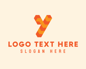 Toy - Orange Playful Letter Y logo design