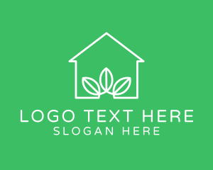 White - Minimalist Eco House logo design