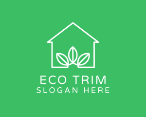 Minimalist Eco House logo design