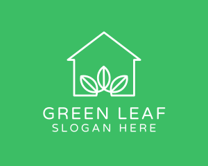 Minimalist Eco House logo design