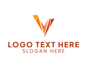Business Letter V Company logo design