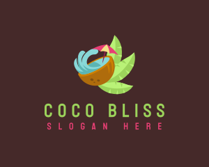 Coconut - Coconut Water Drink logo design