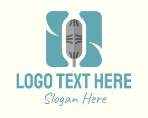 Record - Radio Microphone App logo design