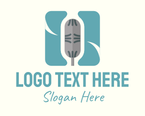 Audiobook - Radio Microphone App logo design