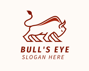 Strong Bullfighting Bull logo design