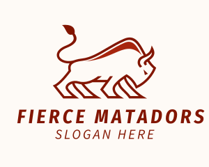 Bullfighting - Strong Bullfighting Bull logo design