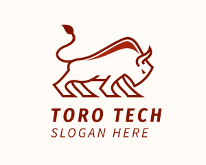 Toro - Strong Bullfighting Bull logo design