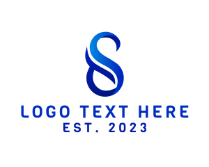 Ribbon - Blue Insurance Letter S logo design