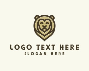 Brown - Wild Lion Safari logo design
