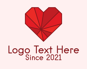 Shape - Geometric Ruby Heart logo design