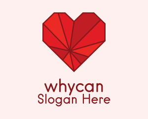 Geometric Ruby Heart  Logo