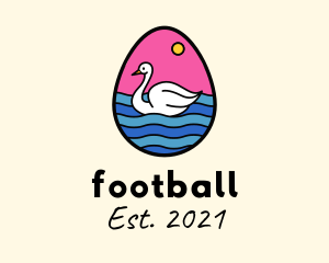 Stream - Egg Swan Swimming logo design