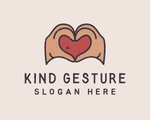 Gesture - Heart Hands Gesture logo design