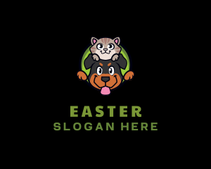 Pet Veterinary Grooming Logo