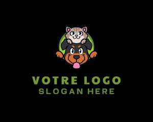 Pet Veterinary Grooming Logo