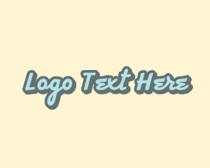 Clothing - Retro Script Business logo design