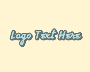 Script - Retro Script Business logo design