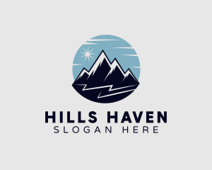 Mountain Peak Star logo design