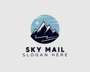 Mountain Peak Star logo design