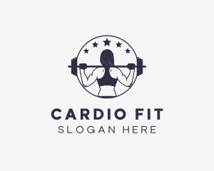 Cardio - Woman Fitness Gym logo design