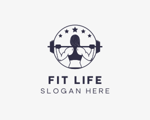 Woman Fitness Gym logo design