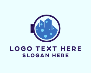 Clean - City Laundry Cleaner logo design