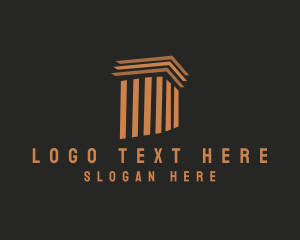 Investor - Modern Column Pillar Building logo design