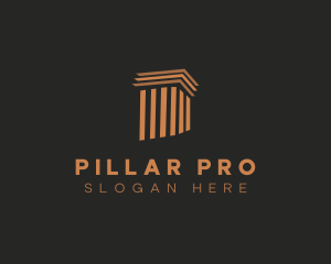 Modern Column Pillar Building logo design