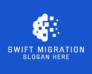 Migration - Digital Cloud Database logo design