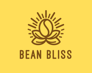 Bright Cafe Coffee Bean logo design