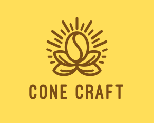 Bright Cafe Coffee Bean logo design