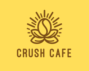 Bright Cafe Coffee Bean logo design