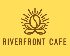 Bright Cafe Coffee Bean logo design