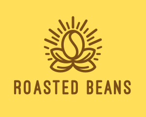 Roasted - Bright Cafe Coffee Bean logo design