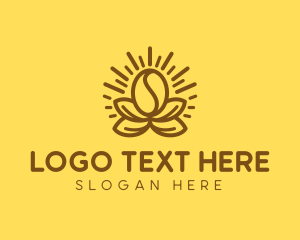 Cafe - Bright Cafe Coffee Bean logo design